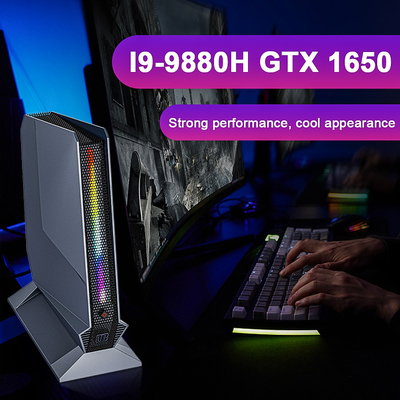 Win10 ডেডিকেটেড 1650 4GB ভিডিও কার্ড সহ Super I9 9880H 9ম গেমিং মিনি ডেস্কটপ কম্পিউটার পিসি