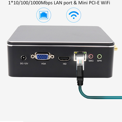 মিনি কম্পিউটার ইন্ডাস্ট্রিয়াল ইন্টেল I3 4005U 5005U I5 4200U 5200U HD গ্রাফিক্স 500 পোর্টেবল ফ্যানলেস ইন্ডাস্ট্রিয়াল উইন10 মিনি পিসি
